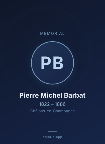 Memorial portrait of Pierre Michel Barbat