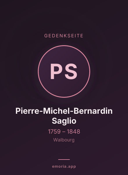 Gedenkportrait von Pierre-Michel-Bernardin Saglio