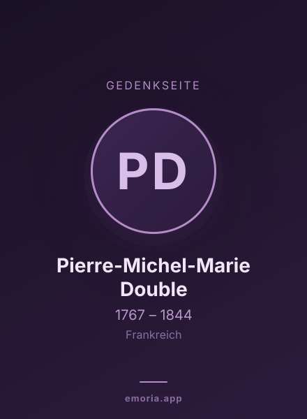 Gedenkportrait von Pierre-Michel-Marie Double