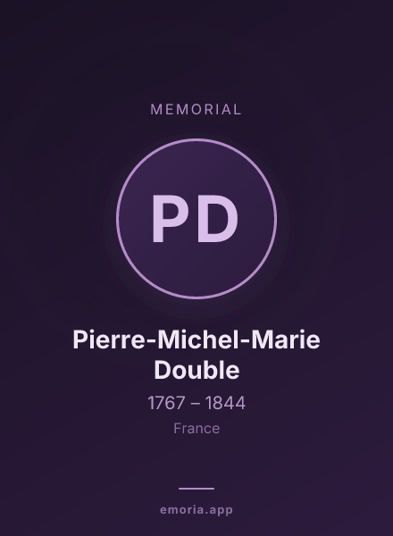 Memorial portrait of Pierre-Michel-Marie Double