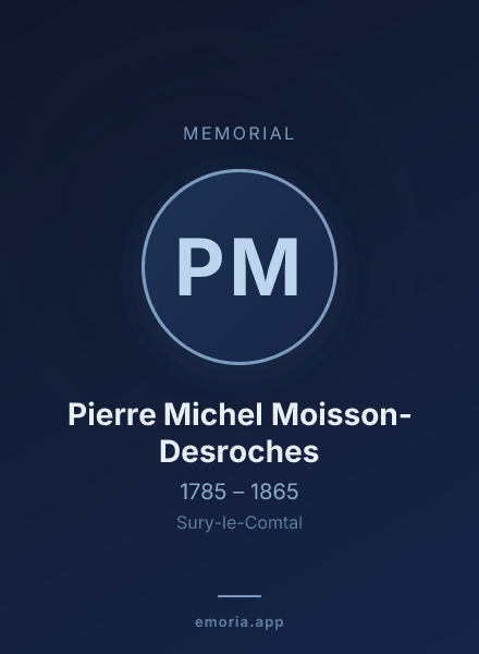 Memorial portrait of Pierre Michel Moisson-Desroches