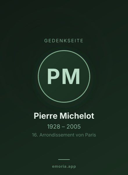 Gedenkportrait von Pierre Michelot