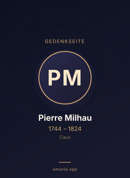 Gedenkportrait von Pierre Milhau