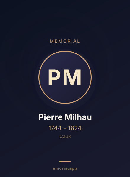 Memorial portrait of Pierre Milhau