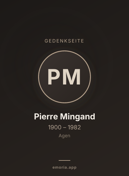 Gedenkportrait von Pierre Mingand