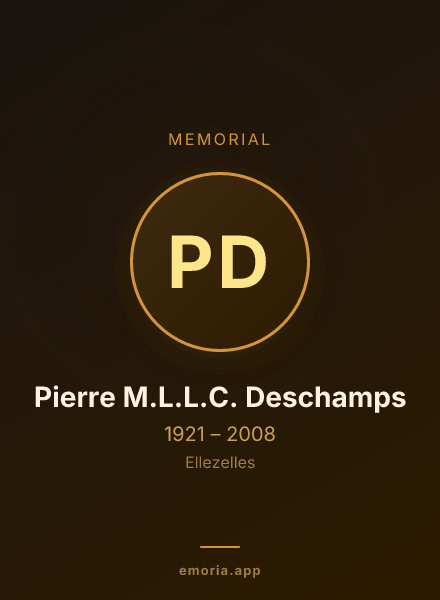 Memorial portrait of Pierre M.L.L.C. Deschamps