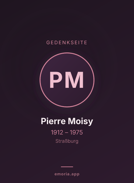 Gedenkportrait von Pierre Moisy