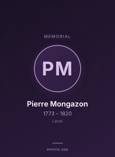 Memorial portrait of Pierre Mongazon