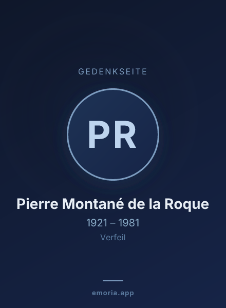 Gedenkportrait von Pierre Montané de la Roque