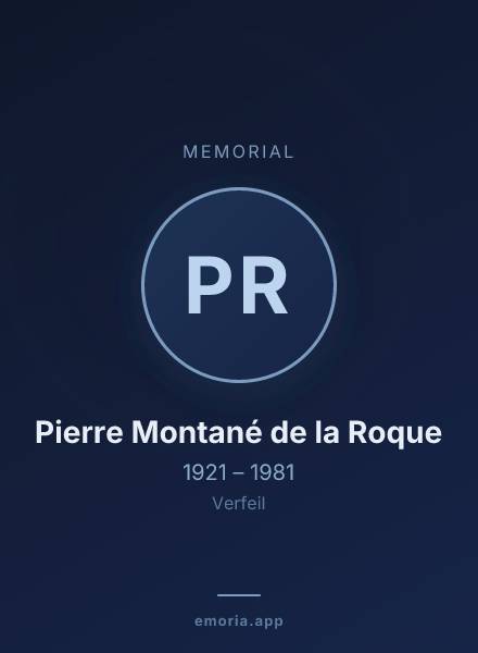 Memorial portrait of Pierre Montané de la Roque