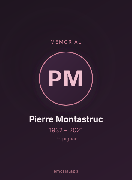 Memorial portrait of Pierre Montastruc