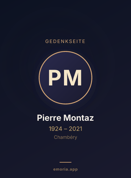 Gedenkportrait von Pierre Montaz