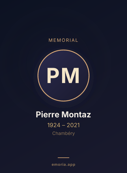 Memorial portrait of Pierre Montaz