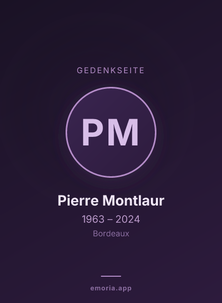 Gedenkportrait von Pierre Montlaur