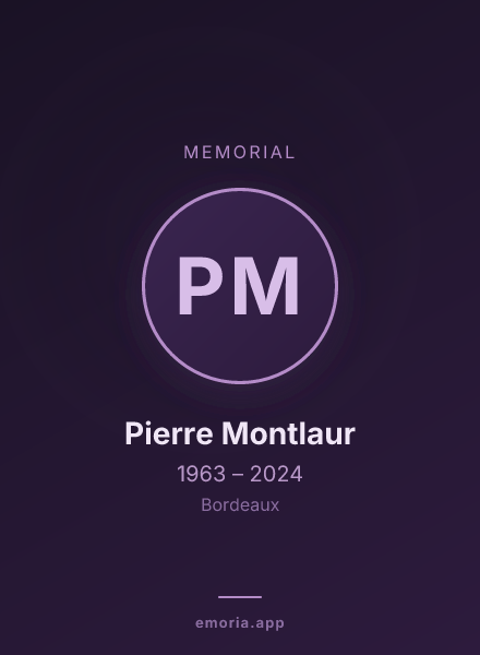 Memorial portrait of Pierre Montlaur