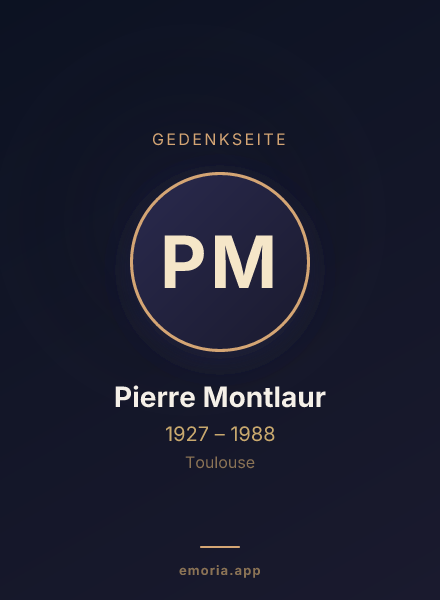 Gedenkportrait von Pierre Montlaur