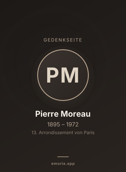 Gedenkportrait von Pierre Moreau