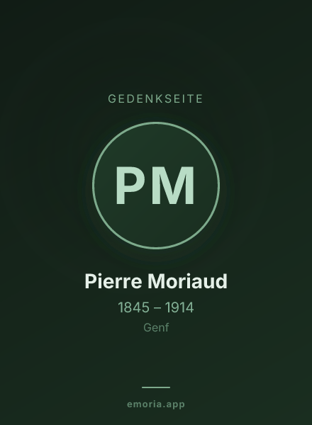 Gedenkportrait von Pierre Moriaud