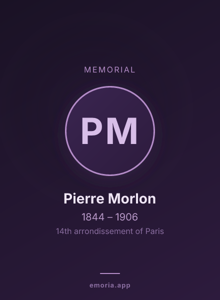 Memorial portrait of Pierre Morlon