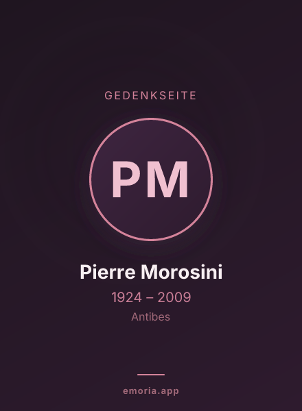 Gedenkportrait von Pierre Morosini
