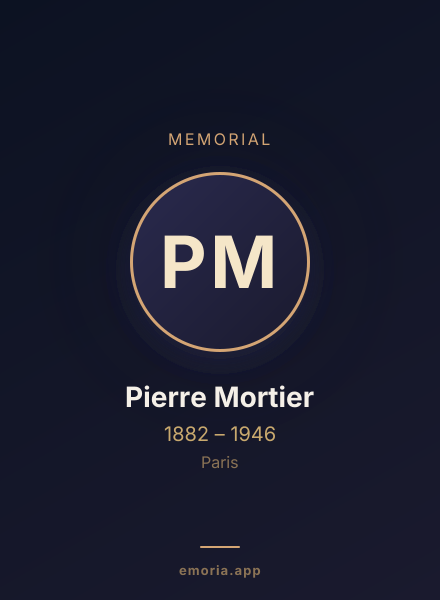 Memorial portrait of Pierre Mortier