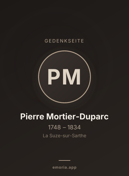 Gedenkportrait von Pierre Mortier-Duparc