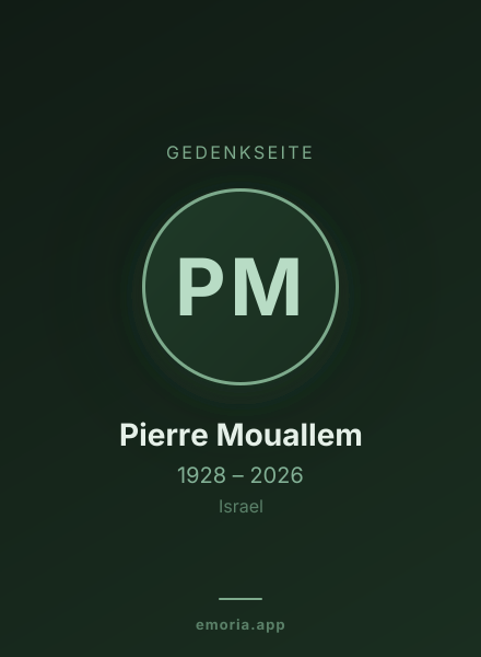 Gedenkportrait von Pierre Mouallem