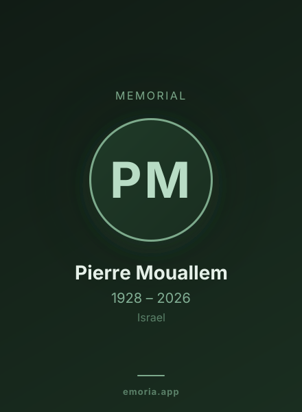 Memorial portrait of Pierre Mouallem