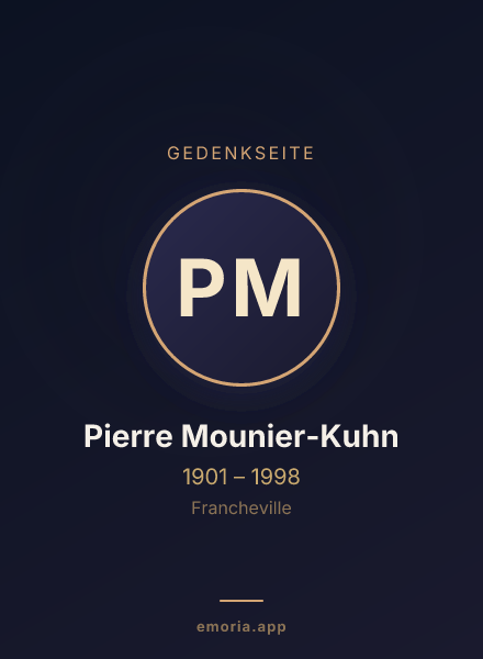 Gedenkportrait von Pierre Mounier-Kuhn