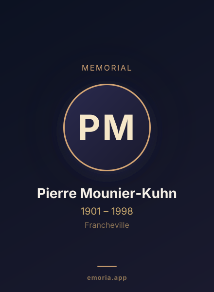 Memorial portrait of Pierre Mounier-Kuhn