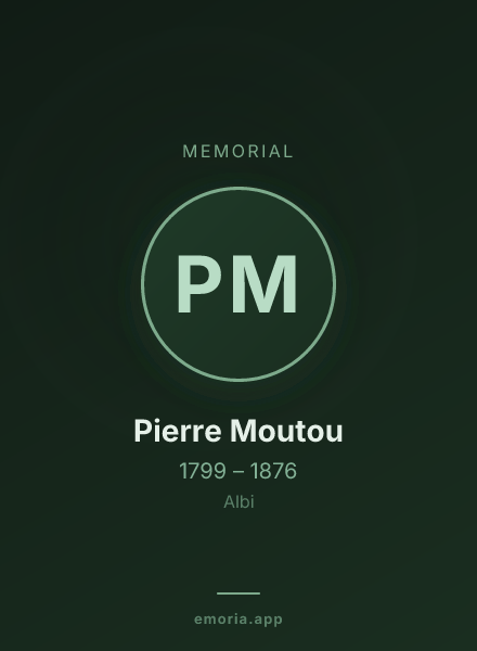 Memorial portrait of Pierre Moutou