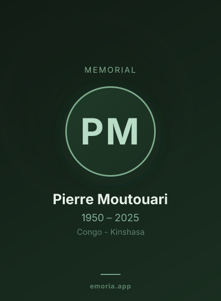Memorial portrait of Pierre Moutouari