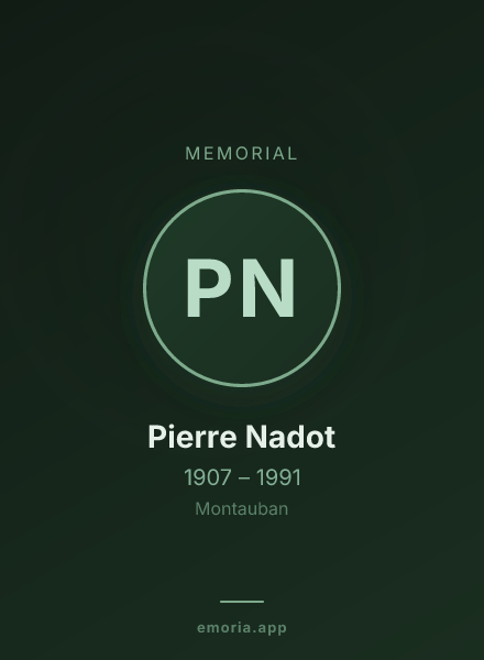 Memorial portrait of Pierre Nadot