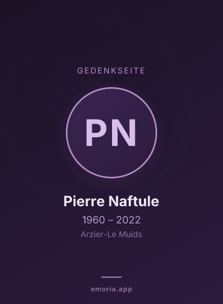 Gedenkportrait von Pierre Naftule