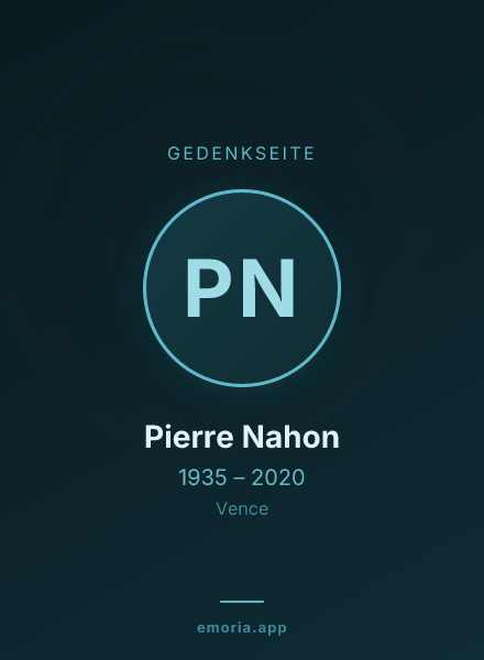 Gedenkportrait von Pierre Nahon