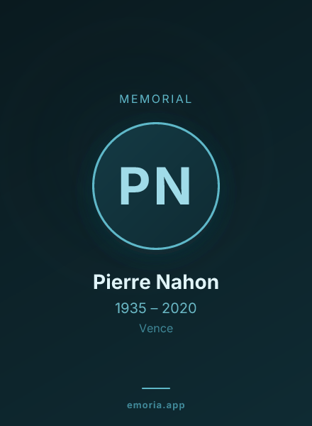 Memorial portrait of Pierre Nahon