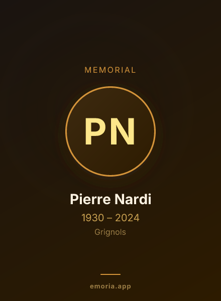 Memorial portrait of Pierre Nardi