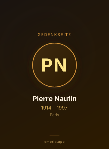 Gedenkportrait von Pierre Nautin