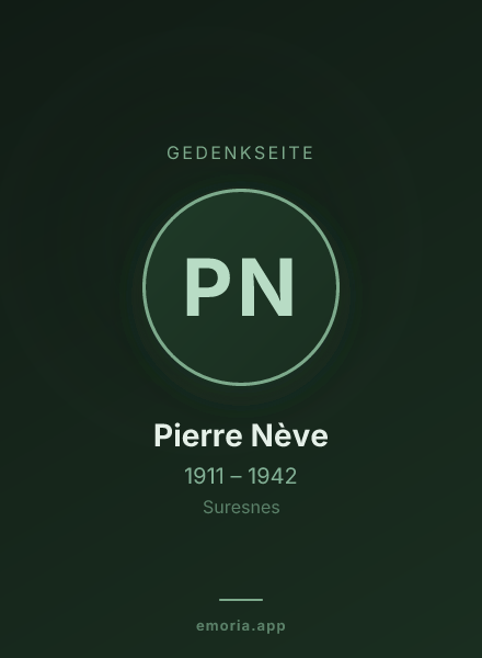 Gedenkportrait von Pierre Nève