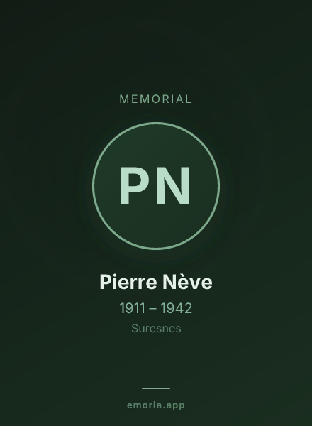 Memorial portrait of Pierre Nève