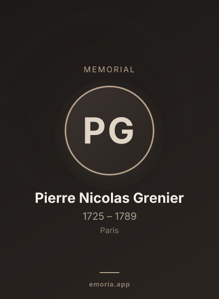 Memorial portrait of Pierre Nicolas Grenier