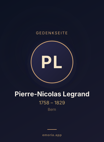 Gedenkportrait von Pierre-Nicolas Legrand