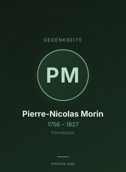 Gedenkportrait von Pierre-Nicolas Morin