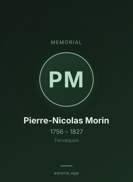 Memorial portrait of Pierre-Nicolas Morin