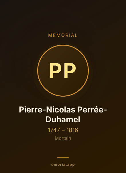 Memorial portrait of Pierre-Nicolas Perrée-Duhamel