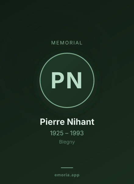 Memorial portrait of Pierre Nihant