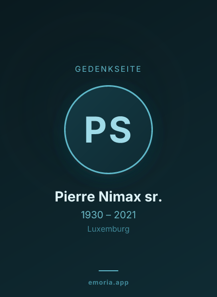 Gedenkportrait von Pierre Nimax sr.