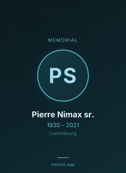 Memorial portrait of Pierre Nimax sr.