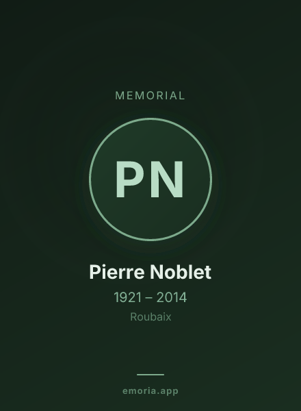 Memorial portrait of Pierre Noblet