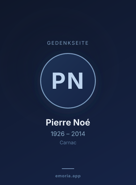 Gedenkportrait von Pierre Noé